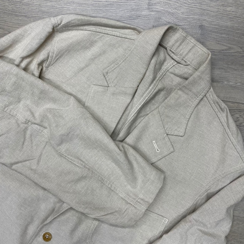 Buck Mason Unstructured Blazer Jacket Men XXL Beige Cotton Linen BM17042.702